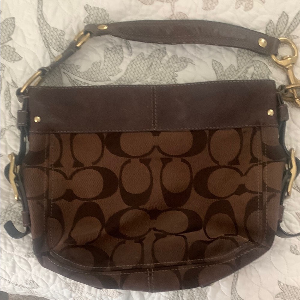 Coach Brown Signature Shoulder Bag